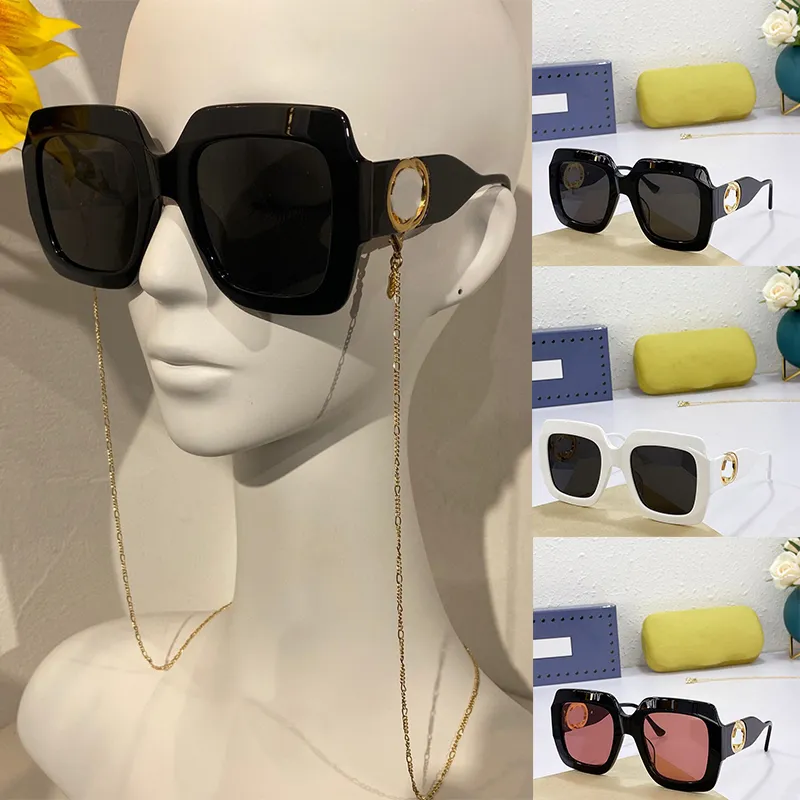 Designer Fashion Sunglasses Pełna ramka Znakomita wisząca łańcuch 1022S męskie i damskie luksusowe okulary przeciwsłoneczne łańcuch dostaw Uv400