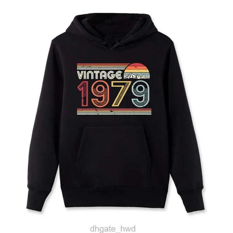 40. urodzinowy prezent z kapturem klasyczny vintage 1979 bluzy moda mężczyźni z kapturem z kapturem bluza bluzy streetwearu streetwear