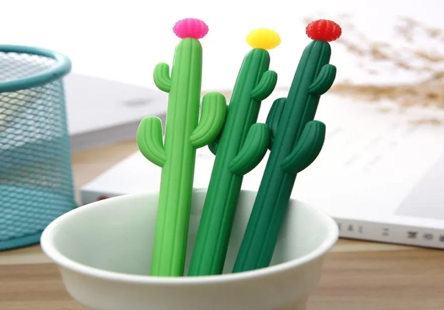 24 pièces créatif Cactus neutre stylo plante noir Signature bureau stylo étudiant papeterie Kawaii fournitures scolaires mignon stationnaire 21034797496