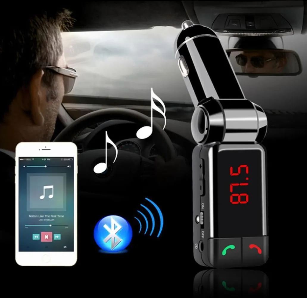 BC06 Car Charger Bluetooth FM Transmitter Dual USB Port In Car Bluetooth Receiver MP3 player with Bluetooth Handse Calling in 5980905