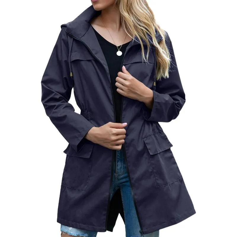 Amazon.com: NAMTYQX Women's Trench Jackets Rain Jacket Loose