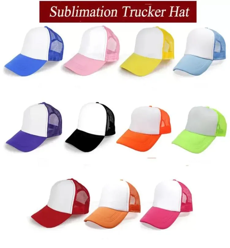 Sublimation Trucker Hat Sublimation Blank Mesh Hat Erwachsene Trucker Caps für Sublimationsdruck Custom Sports Outdoor Hat CG0012677399