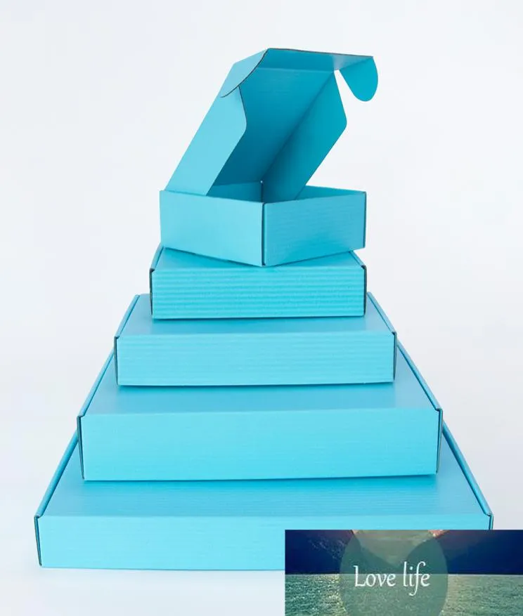 10pcs Blue Gift Box Party świąteczne Znakomite opakowanie Pudełko Posturek Pamięć Porozumienie Zastosowane Rozmiar i logo3276983
