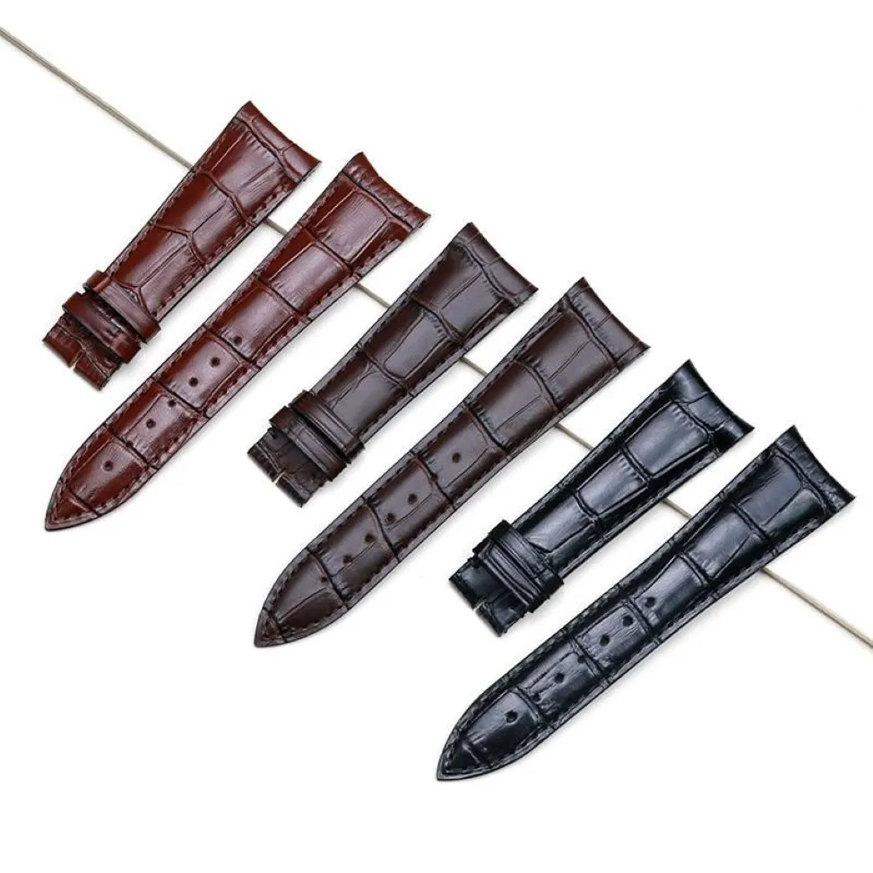 시계 밴드 Sauppo Frederique Constant Band First Layer Leather Pin Buckle 23mm Black and Dark Brown Men Belt235m에 적합합니다.