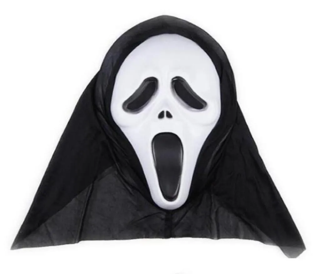 Máscaras de crânio de terror Halloween Party Decor máscaras gritando esqueleto careta adereços rosto cheio para homens mulheres máscaras de máscaras DHF2791113106