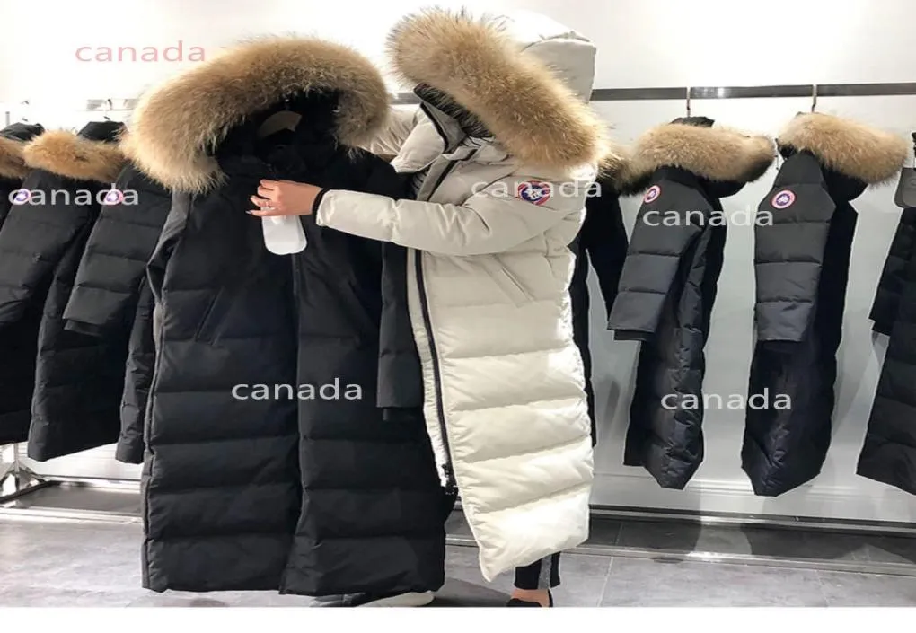 2021 Projektant Winter Canadian Goode Downs Kurtki męskie Women White Duck Down Long Parkas Goose Men Black Black Label Coat Women Fur Parma8674253