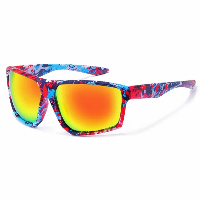 Lunettes de sport Hommes Lunettes de soleil impression Route Vélo Lunettes Montagne Cyclisme Équitation Protection Lunettes Lunettes VTT Vélo Lunettes de Soleil en gros