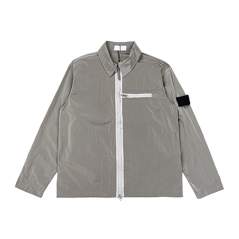 【DISCERNMENT】Nylon Thin Over Button Jacket Men's Nylon jacket with contrast detailing | Black | Diesel