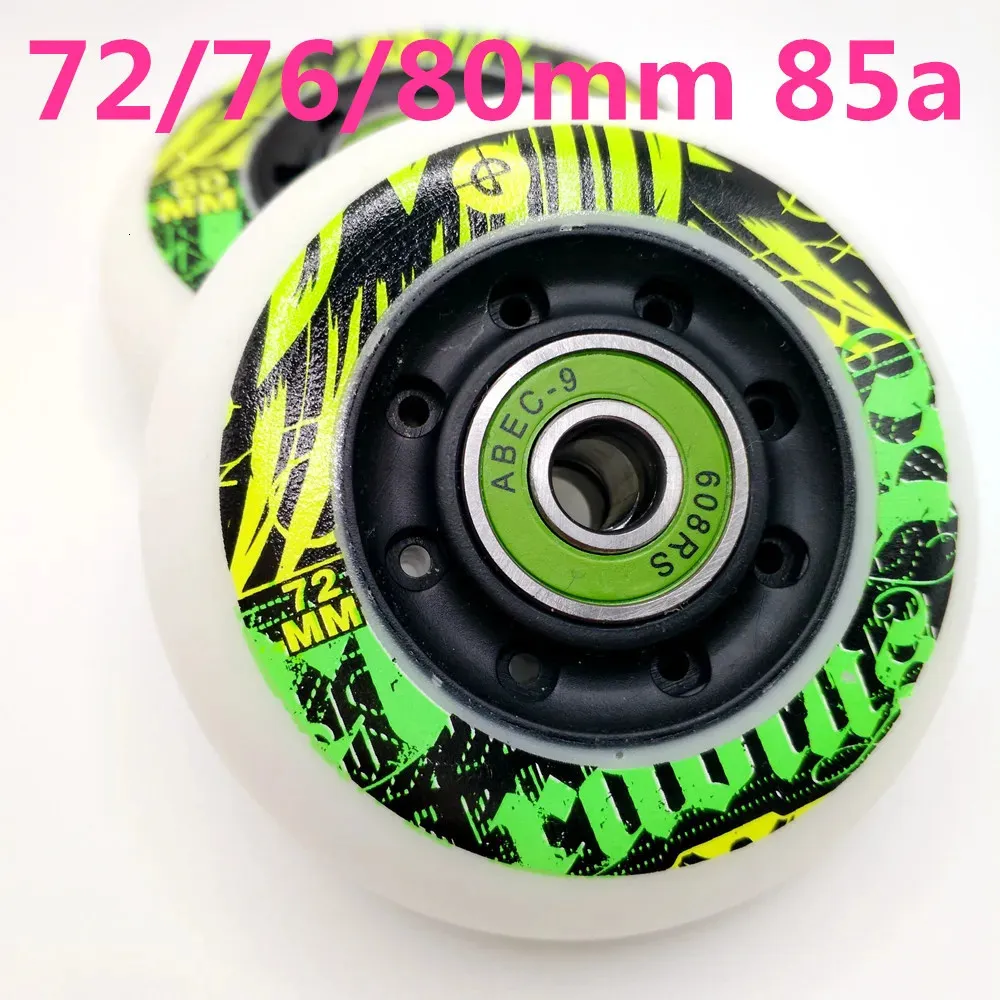 skate wheel scooter wheel 76mm 76x24 mm 85a 4 pcs/ lot abec-9 bearing 240227