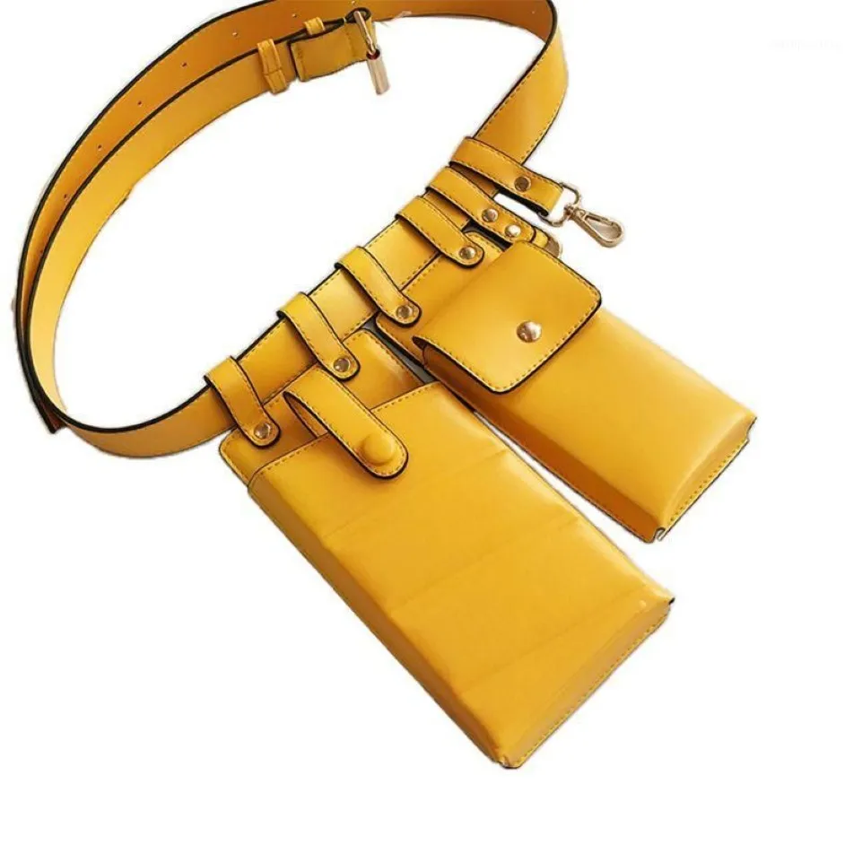 Mode femmes en cuir taille Fanny Pack ceinture sac téléphone pochette voyage hanche Bum sacs à bandoulière Purse1175I