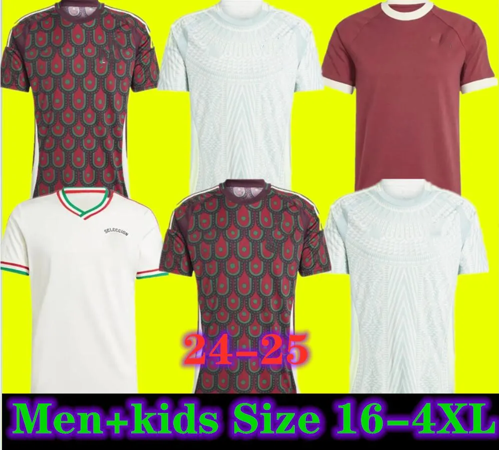 S-4XL Mexique 2024 Copa America RAUL CHICHARITO Maillots de football 2023 LOZANO DOS SANTOS 24 25 H.LOZANO Hommes Enfants Football Chemises Uniformes Fans Joueur Version 1111