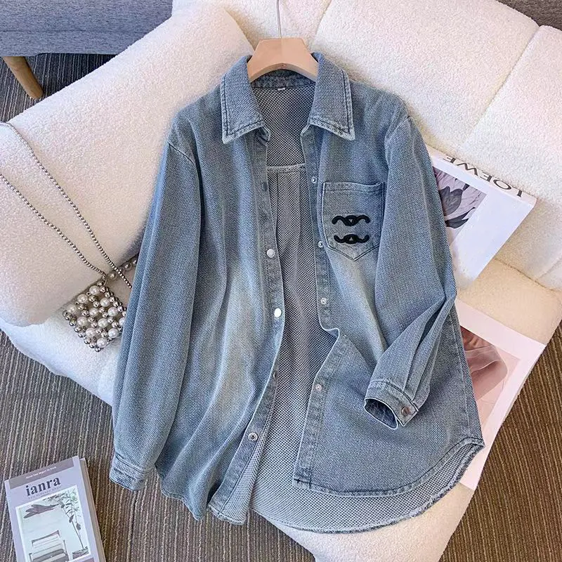 women jacket designer jackets mens womens fashion classic embroidered graphic denim Jackets casual loose high street cardigan buttons coat