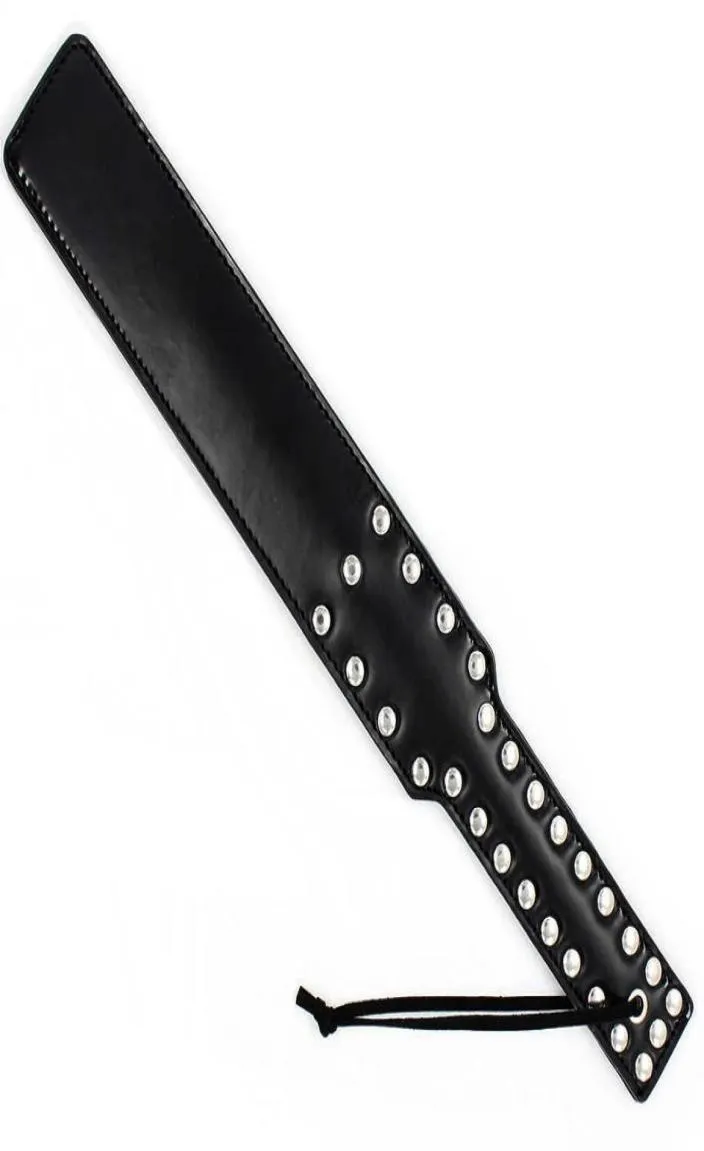 38cm SM PU leather spanking paddle slap flap clap pat beat whip lash strap adult fetish slave game sex toy for couple men women X09017950