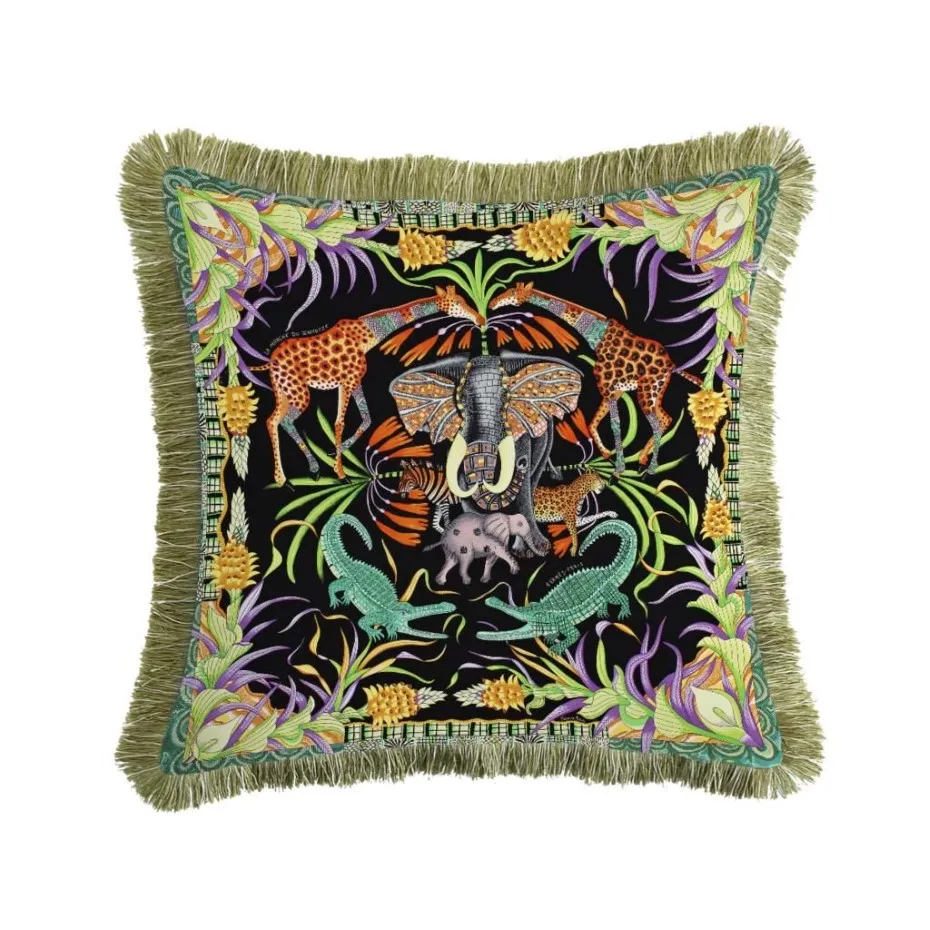 Housse de coussin à pampilles en velours, taie d'oreiller douce à Double imprimé, taie d'oreiller décorative pour la maison, canapé, chaise, 45x45cm2901