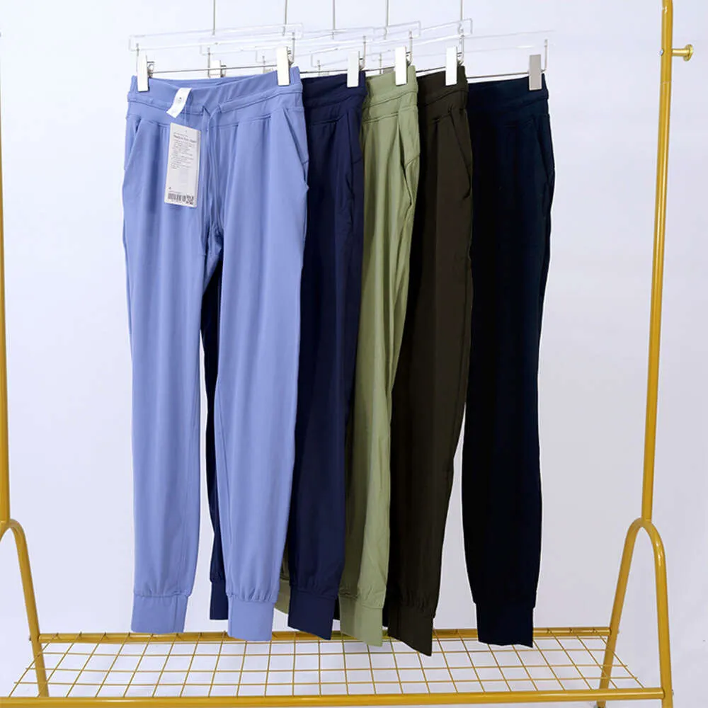 Lu Align Pant Lemon Joggers Jogger Sporthose mit hohem Bund und Kordelzug, Stretch, entworfen für unterwegs im Fitnessstudio