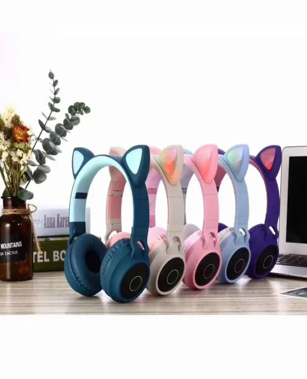 Moda Cute Cat Cuffie Stilista Cuffie Auricolari Cuffie di alta qualità Auricolare Bluetooth senza fili 5 stili disponibili3224086