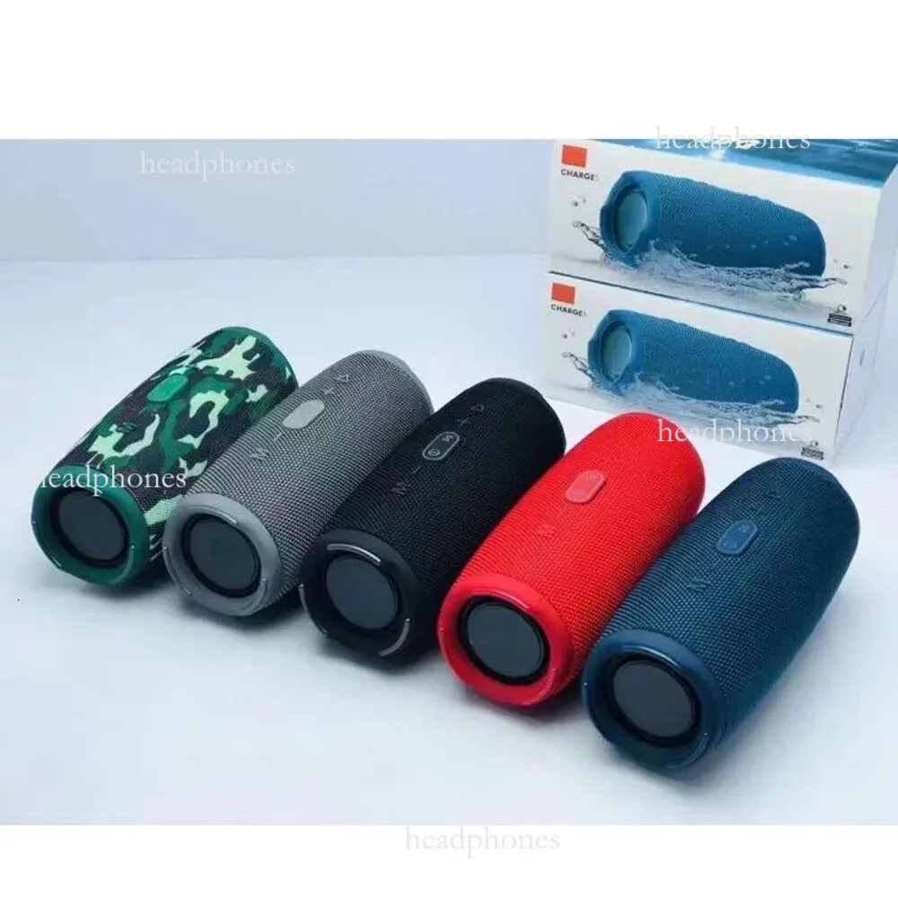 Laddning 5 Bluetooth -högtalare Charge5 Portable Mini Wireless Outdoor Waterproof Subwoofer Högtalare Stöd TF USB -kort Flera färger med detaljhandelslåda