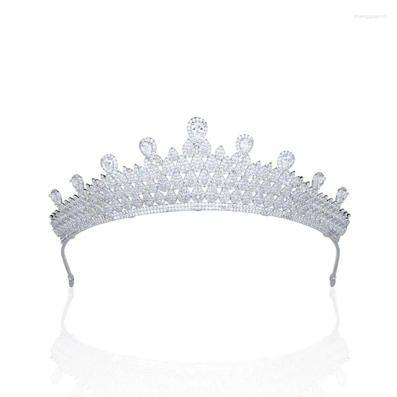 Pinces à cheveux diadème en zircone cubique pour mariage, couvre-chef de mariée en cristal, diadème, accessoires de rassemblement CH10058