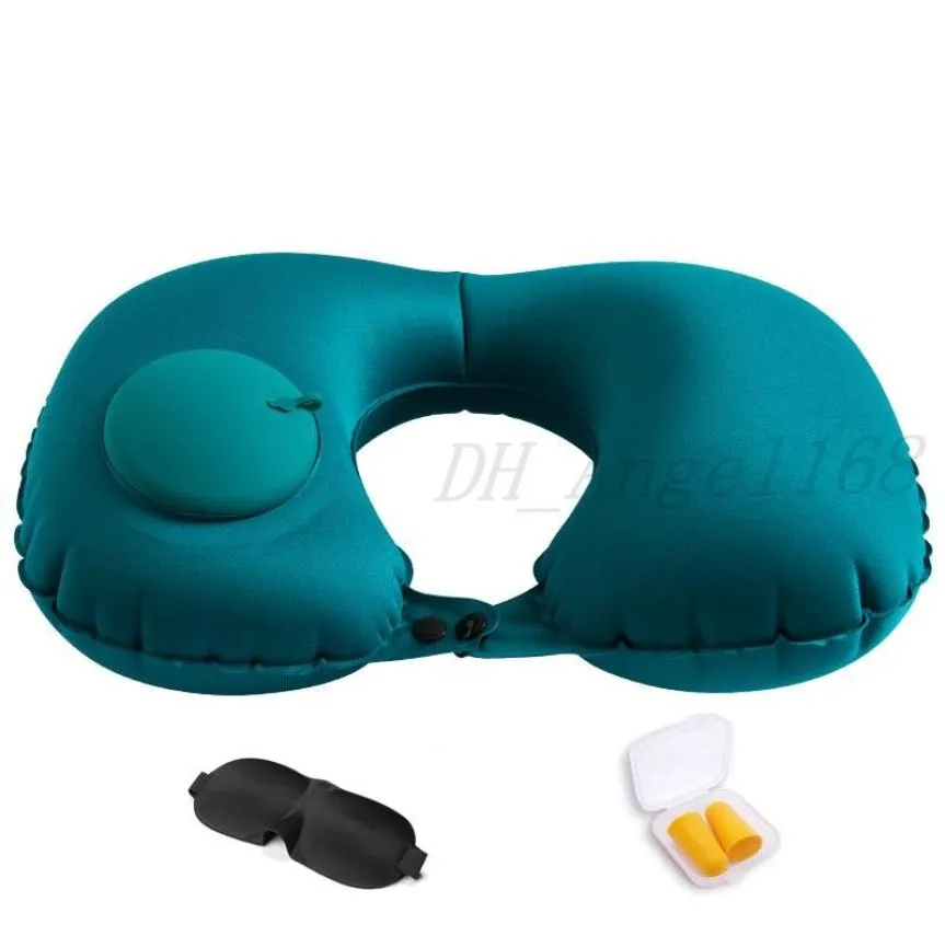 U Formed Air Office Pillow Portable Inflatable Press Pillow Soft Car Outdoor Travel vandring Huvud Rest Neck Hem Sleep Cushion4233750