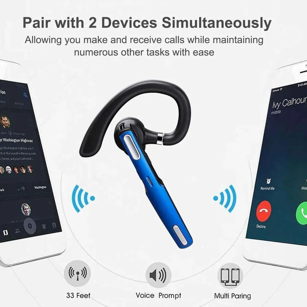 Bezprzewodowe słuchawki Bluetooth V5.0 z hałasem z mikrofonem anulowania