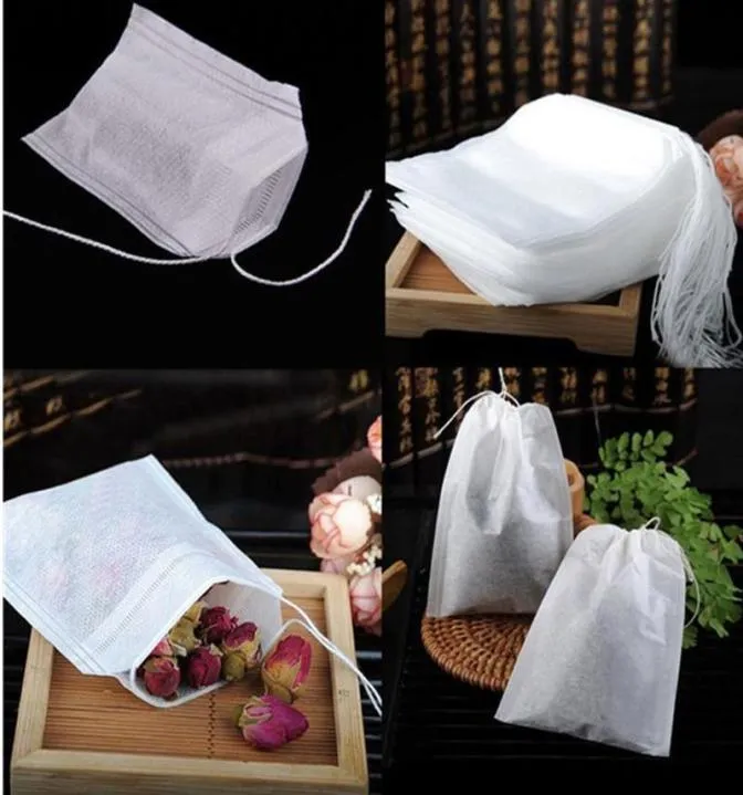 100Pcspack Teabags 55 x 7CM Empty Scented Tea Bags With String Heal Seal Filter Paper for Herb Loose Tea EEA21894735455