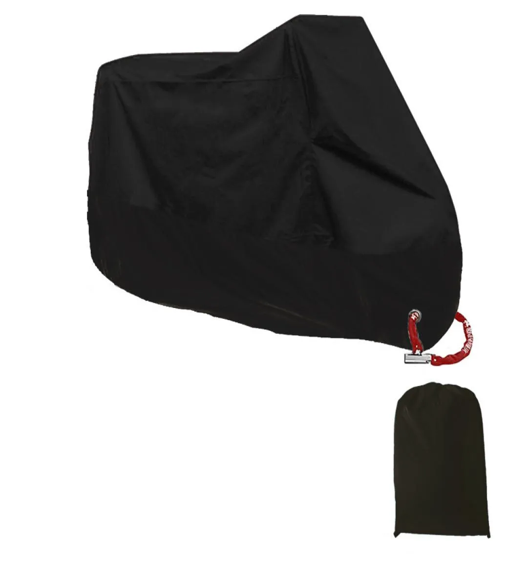 OHANEE Housse de moto toutes saisons, imperméable, anti-poussière, protection UV, trous de verrouillage extérieurs et intérieurs, housse de pluie pour moto 1504719