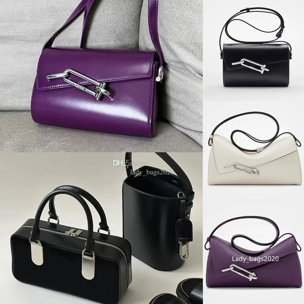 Tadfab väska interlock handväska kvinnor låsbox klaff boston väska lyx designer hink väskor liten fyrkantig axel väska små mode män crossbody mini underarm väska