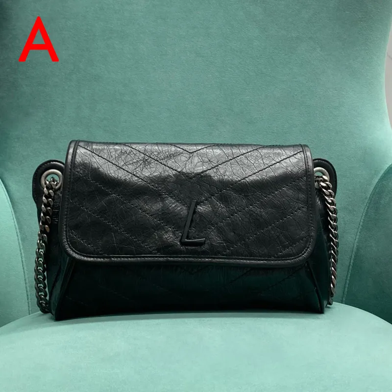 10a designer axelväska äkta läder handväska lady klaffväska 28 cm delikat knockoff -kedjepåse med box yy015