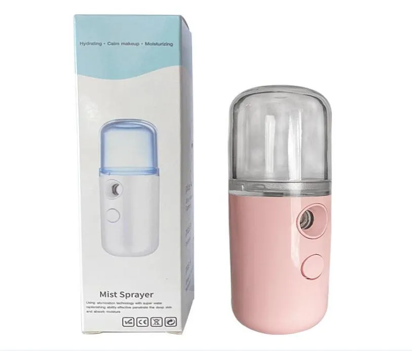 Nano Mist Sprayer 30ml Vapore facciale Corpo Spray portatile Idratante Cura della pelle Umidificatore viso Bomboniera 50 pezzi2360485