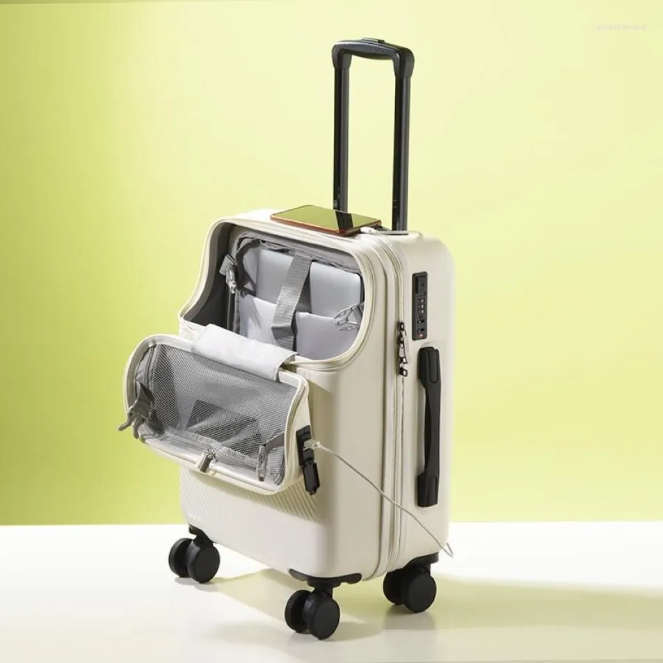 Koffer, Reisekoffer, Handgepäck mit Rollen, Kabinen-Rolltrolley, Herren-Business, leicht, 305 g