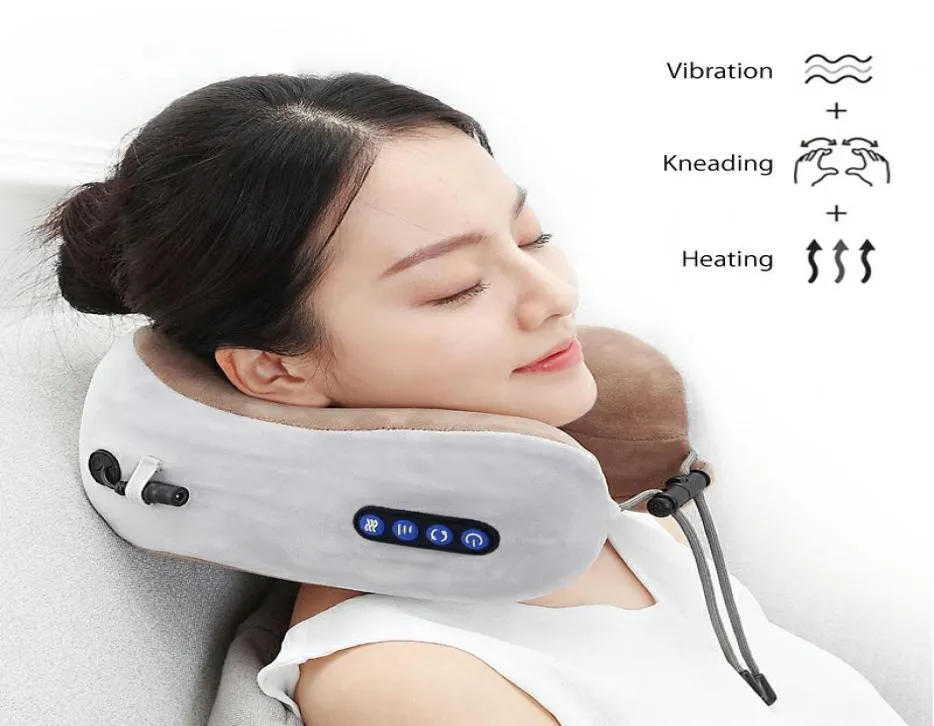 Oreiller de massage massage du cou et des épaules Avions machine de voyage voiture et siège à la maison oreiller de massage massage du cou et des épaules sans fil7830686