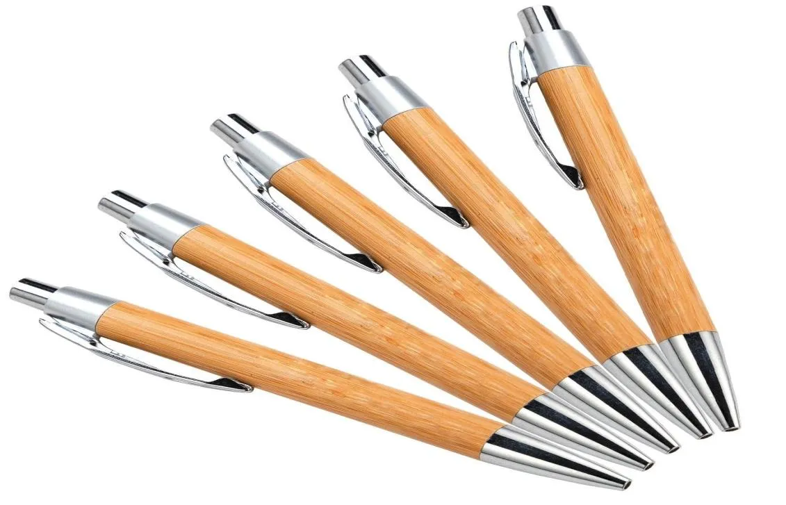 Träproduktföretag Eco Promo Marketing Grave Logo klicka på Natural Bamboo Ball Pen Ballpoint Writing Pen4120555