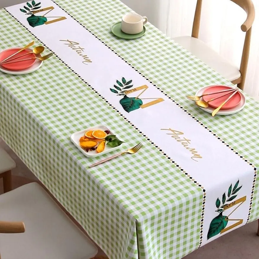 Nappe de Table rectangulaire à impression nordique moderne, pour décoration de fête, imperméable, Anti-tache, couverture de café 2846