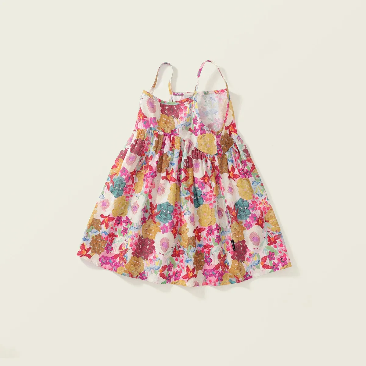 Meninas deslizamento vestido crianças bebê crianças verão doce vento puro algodão floral 240228