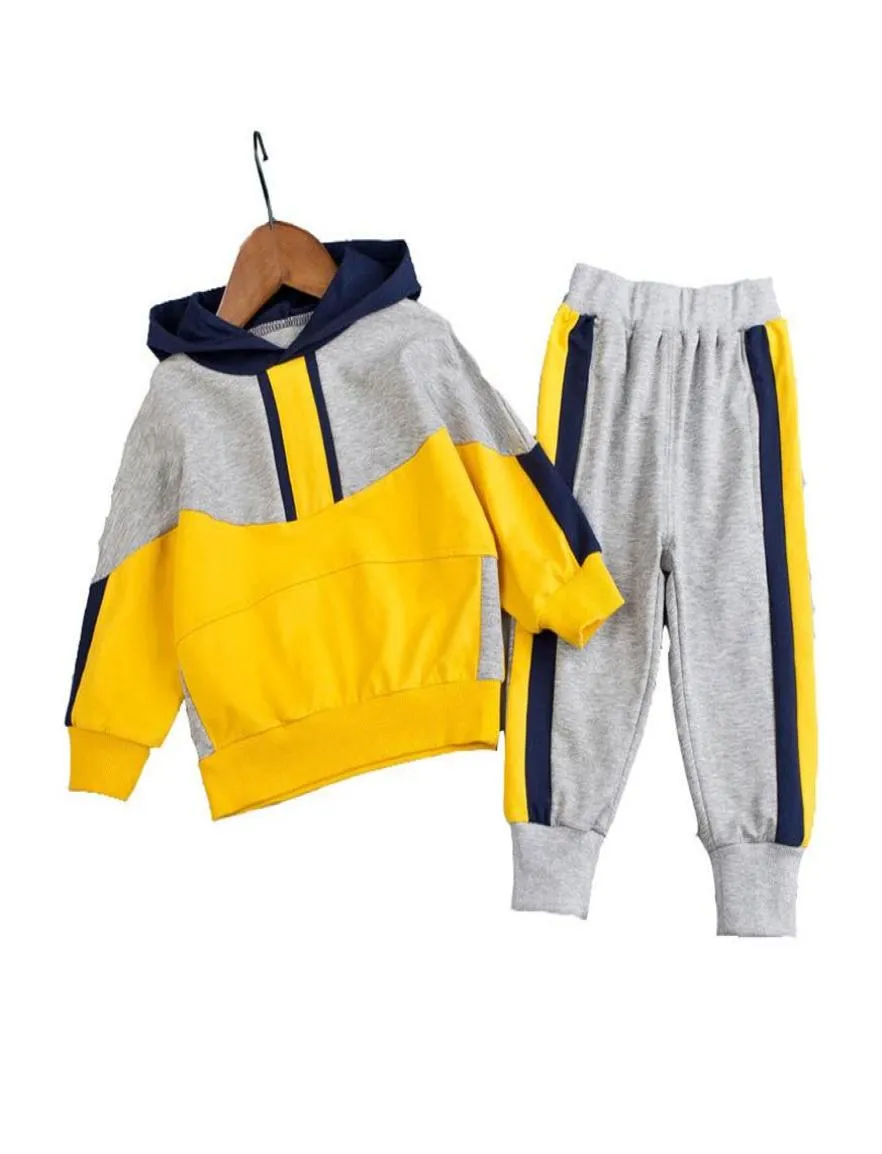 Kleinkind Junge Designer Kleidung Säuglingsanzüge Baby Jungen Mädchen Mit Kapuze Casua Patchwork Kinder T-shirt Hosen 2 Stücke Sets Kleinkind Sport T5450898