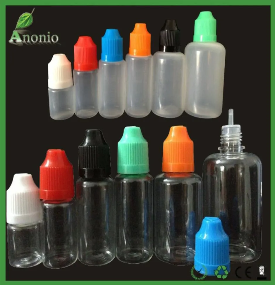 5 ml 10 ml 15 ml 20 ml 30 ml PET PE bouteilles compte-gouttes en plastique bouteilles d'aiguille avec bouchon à l'épreuve des enfants E bouteilles de liquide longue pointe mince vide Bot2706527