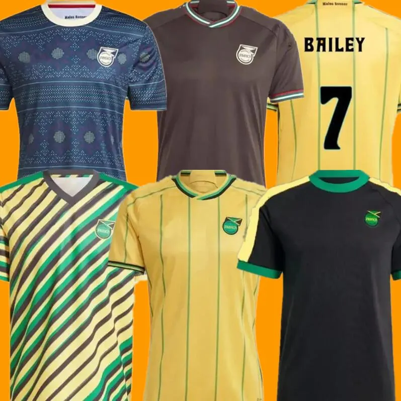 Футболка сборной Ямайки 2024 года 24 25, коллекция Ямайки 2024 года, футболка Бэйли Антонио Николсона, домашняя выездная тренировочная футболка, футболка Ямайки