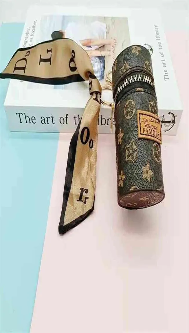 Mini PU couro batom organizador caso chaveiro anéis lenço de seda decoração designers clássicos batons lippie titulares bolsa de maquiagem cy9028498