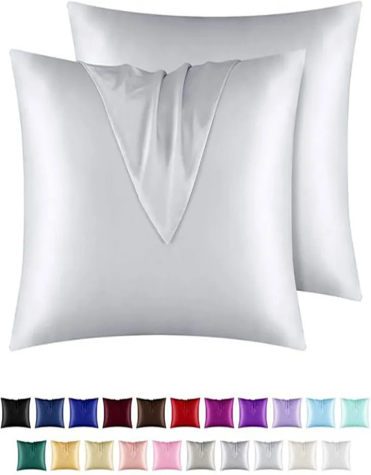 2026 inch Silk Satin Pillow Case Cooling Envelope Pillowcase Ice Silks Skinfriendly Pillowslip Pillow Cover Bedding Supplies 19 8346065