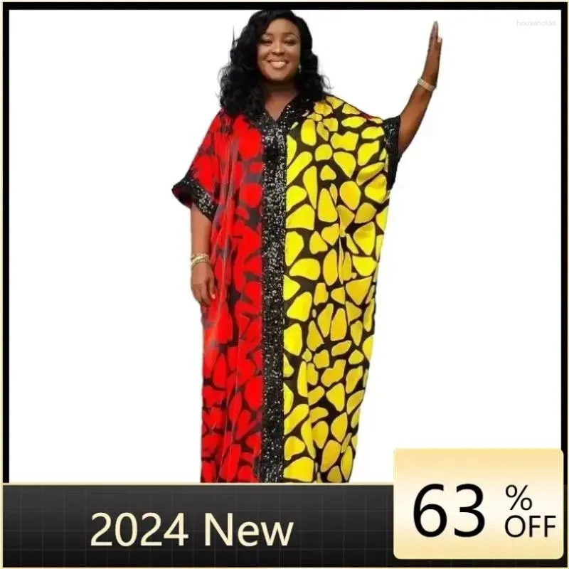 Ethnische Kleidung Afrikanische Kleider Für Frauen Dubai Luxus 2024 Afrika Muslimischen Mode Kleid Kaftan Abend Party Boubou Robe