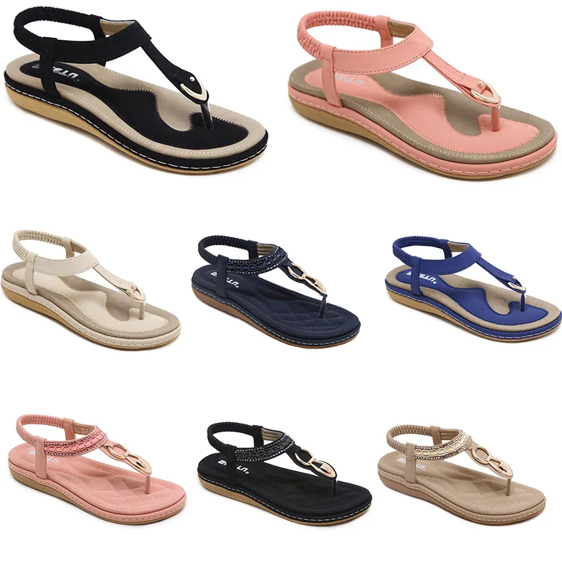 2024 Sommer Damenschuhe Sandalen Niedrige Absätze Mesh-Oberfläche Freizeit Mama Schwarz Weiß Große Größe 35-42 J35-1 GAI