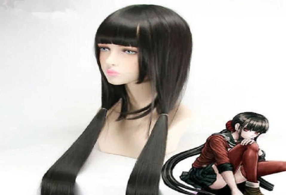 Danganronpa V3Killing Harmony Harukawa Maki Straight Black Cosplay WIG2497311