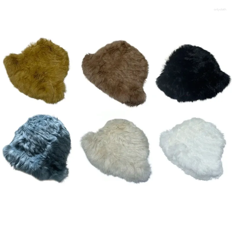 Berets Fuzzy Women chapeau fausse fourrure décontracté