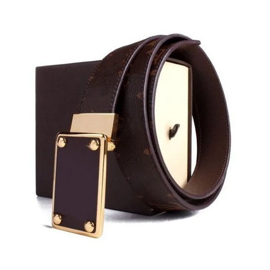 NY DESIGNER Fashion Men's Business Casual Belt Luxury Smooth Gold and Silver Buckle Leather Belts unisex 3 8cm Belt254s