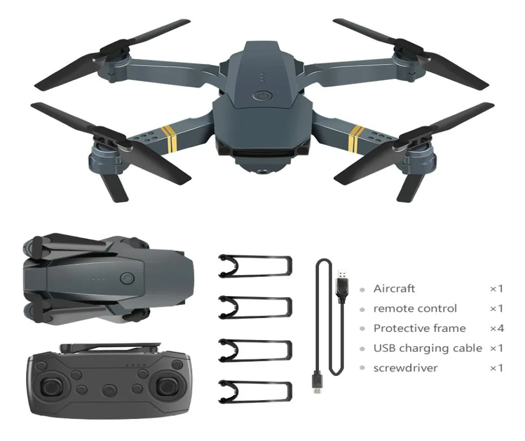 E58 HD 4Kカメラミニドローンwifi fpv with wifhigh hight hold foldable arm rc quadcopter headless mode5280266