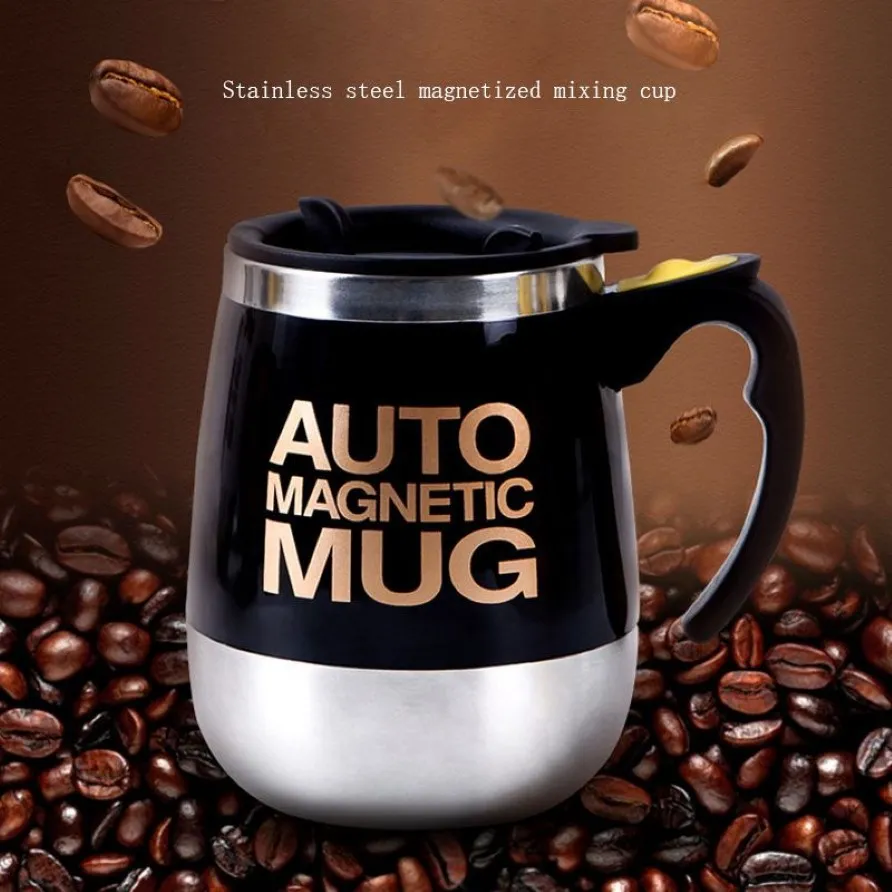 Auto Sterring Kaffeetasse Edelstahl Magnetischer Becherdeckel Milchmischbecher Elektrische Lazy Smart Shaker Kaffeetasse und Mugs276T