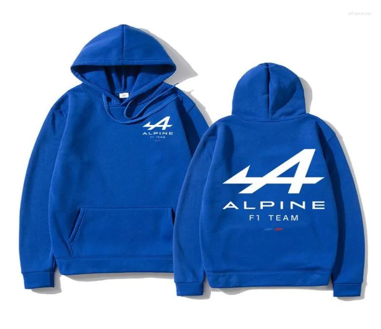 Men039s Bluzy Alpine F1 Bluza z kapturem list nadrukowana bluza Kawaii Print Boy Pullover Mężczyznę mody Hip Hop Long Sleeve 5567807