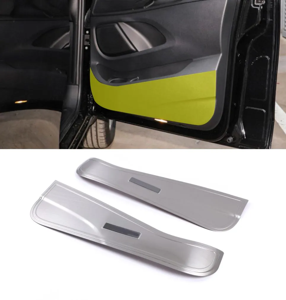 For Mercedes- V-Class 2017-2020 Car Accessory Stainless 2-Door Anti-kick Pad Cover Trim Frame Interior Decoration Molding5413689