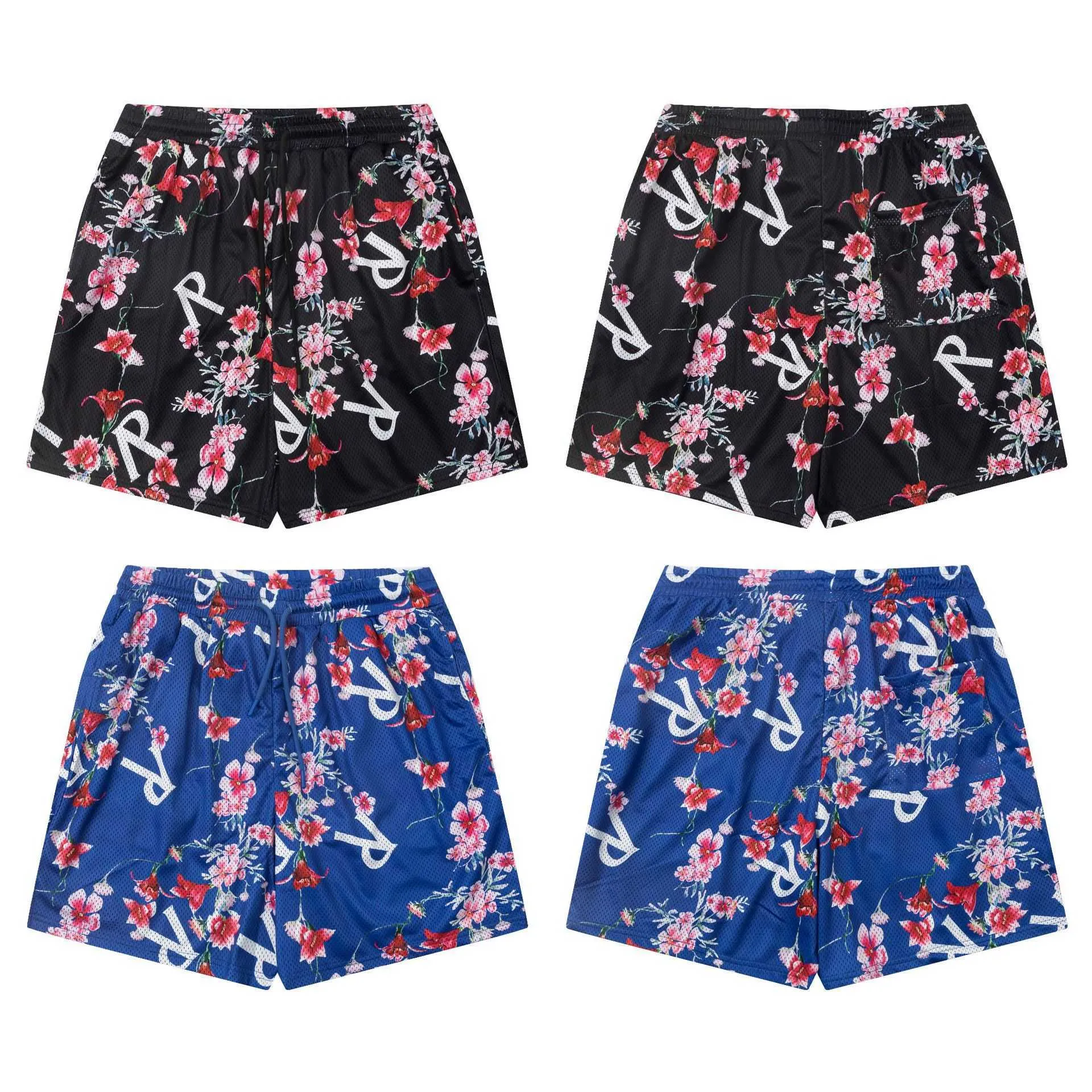 Summer Rep London Trendy Brand Full Print Flower Mesh Beach Shorts Unisex Batch