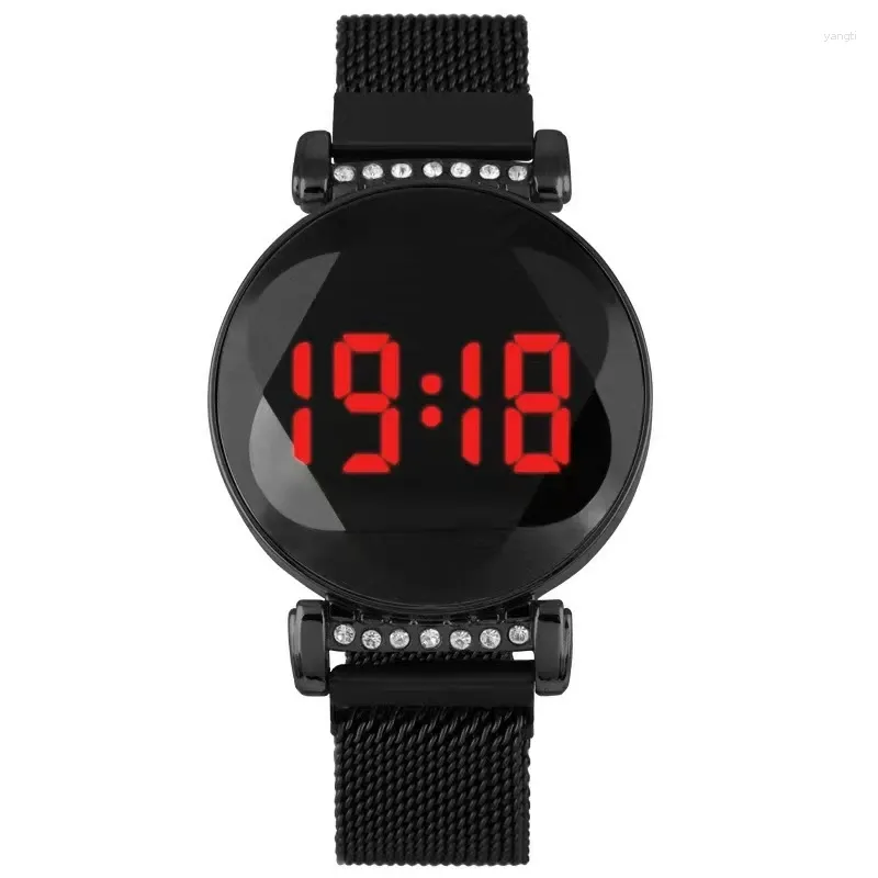 Orologi da polso per ragazze, tendenza, moda, casual, studente, LED, touch screen, orologio magnetico